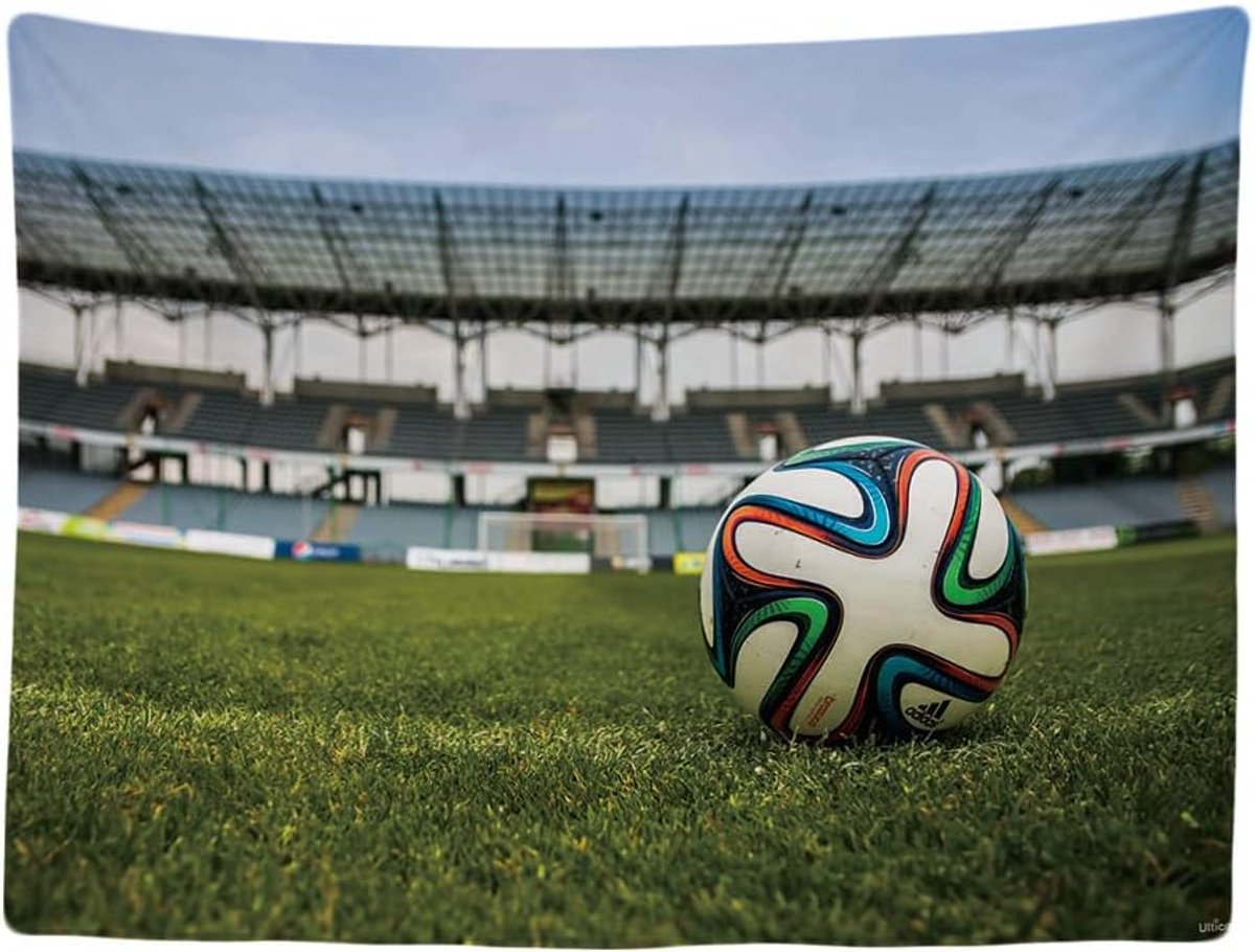 Wandkleed binnen - Voetbal Voetbaldoel Stadion WK EK Bal - 200x150 cm - wandtapijt - Poster - Decoratie Accessoires - Tiener - Jongen Mannen Gadget