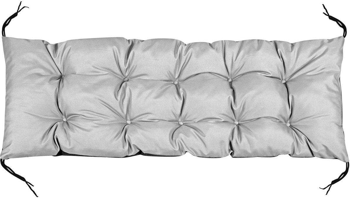 Tuinkussen 120x40 cm waterdicht voor palletbank lichtgrijs