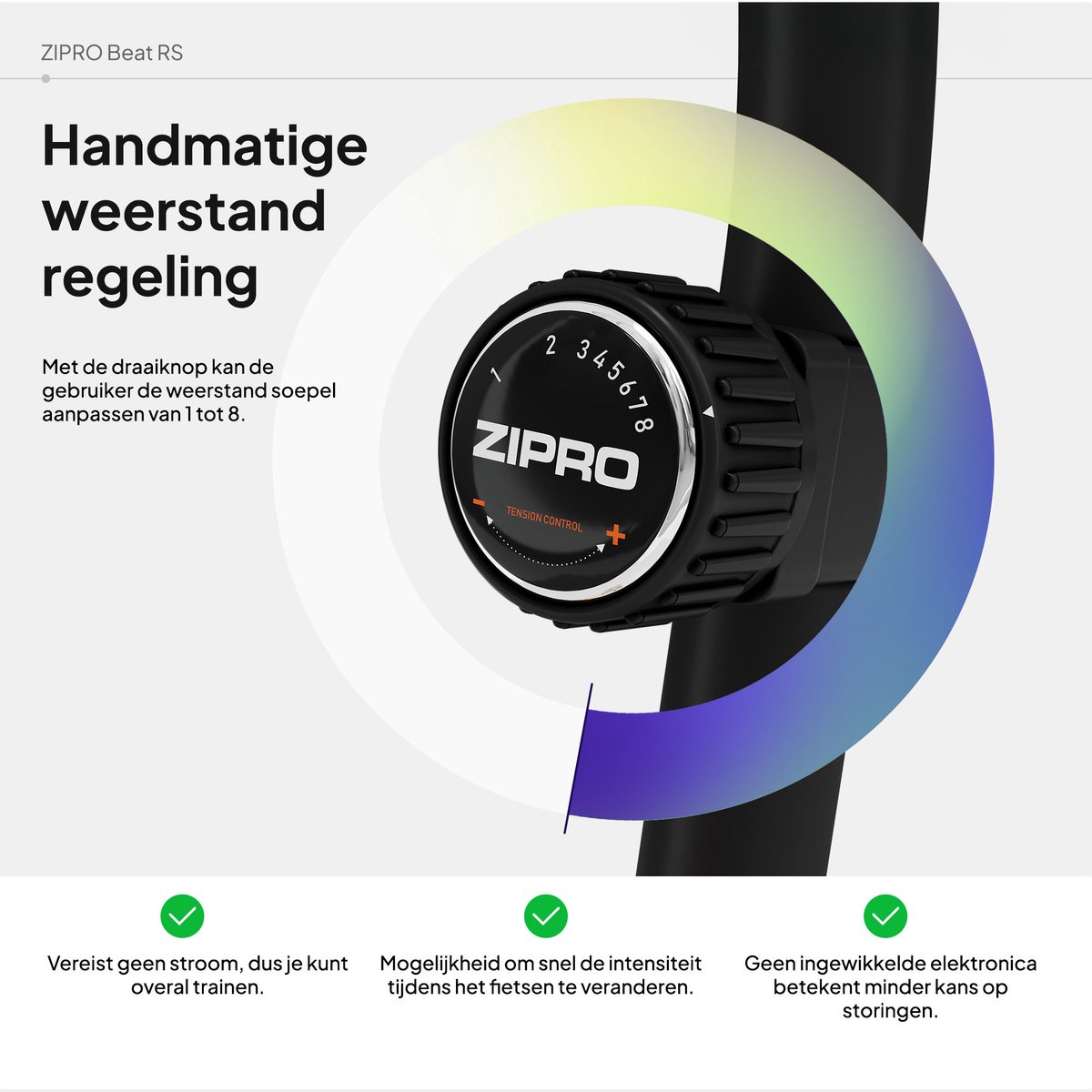 Zipro Beat RS Hometrainer Magnetisch met Hartslagsensoren - afbeelding 2