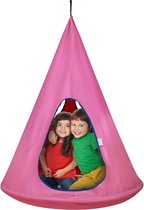 Bol.com Kinderhangstoel - Met Verstelbaar Ophangtouw En Vierkleurige LED-Randverlichting - Geschikt Voor Binnen En Buiten - Duur... aanbieding