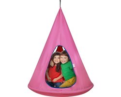 Hangmat - Hangmat voor Twee Personen - Hanging Chair - Hamac - Hammock Chair - Kids Nest Schommelstoel - Hangende Hangmatstoel - met Verstelbaar Touw - voor Kinderen - Binnen- en Buitengebruik - Roze