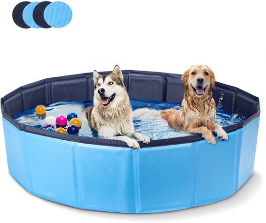 Piscine pour chien Nobleza - Ø 180 x 30 cm - Piscine pliable pour Animaux domestiques - Jouets Chiens - Climatiseurs - Blauw