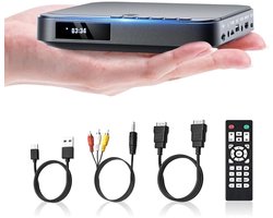 Zylo® DVD Speler met HDMI - Externe Dvd Speler - Blu Ray Spelers - Zwart - 16cm x 15cm x 4cm