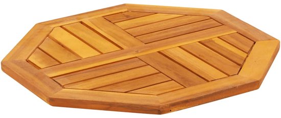 vidaXL Tafelblad achthoekig 50x50x2 cm massief acaciahout - Houten Tafelblad - Acacia Hout - Tafelblad Vervangen - Buitentafel - Terrastisch