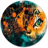 groen, zwart, wit, geel, Tijger, Abstract expressionisme, Oog, Oranje