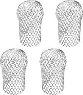 4 Grilles De Gouttière En Acier Inoxydable - Protection Anti-Feuilles Et Débris - Réglables Pour Tuyaux 45-85 Mm