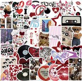 Allecto Plus - 50 Stuks Trendy Meisjes-Stickerpakket voor Waterflessen - Y2K-Stickers - Grappige Vinyl-Stickers met Waterproof Eigenschappen
