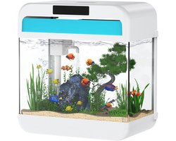 Aquarium 2,2 Gallon met verstelbare verlichting en zelfreinigende pomp