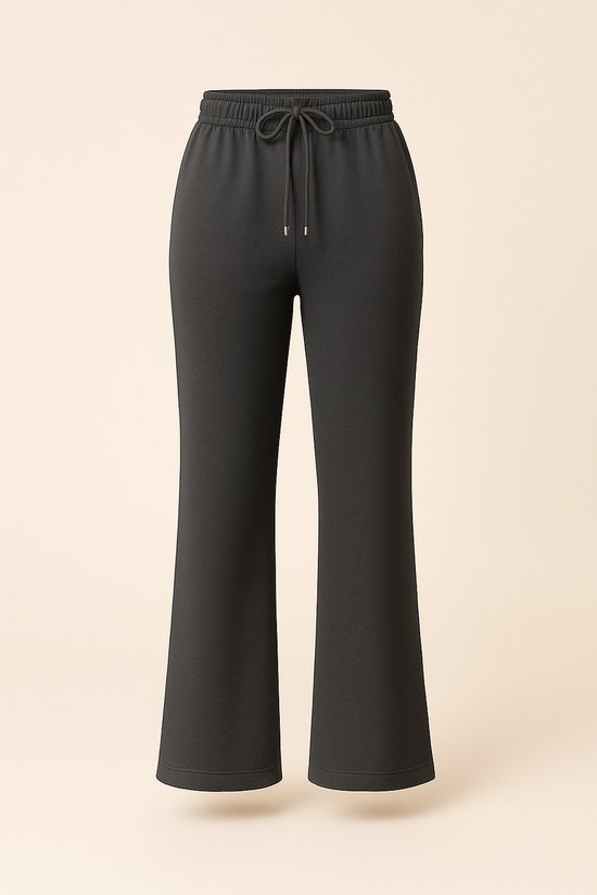 ANN GISSY Travelstof Broek Antraciet – Damesbroek met Aantrekkoord & Zakken – Type 1501 – XS t/m XXL