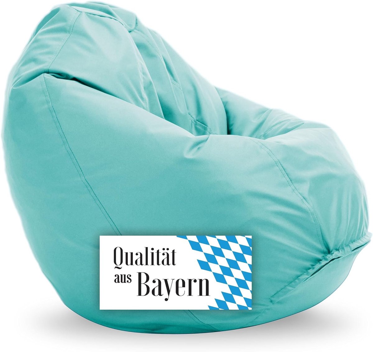 Kinderzitzak - Peervormige zitzak - Ontspannen en spelen - Voedselveilige vulling - 70 x 60 cm - Mintgroen