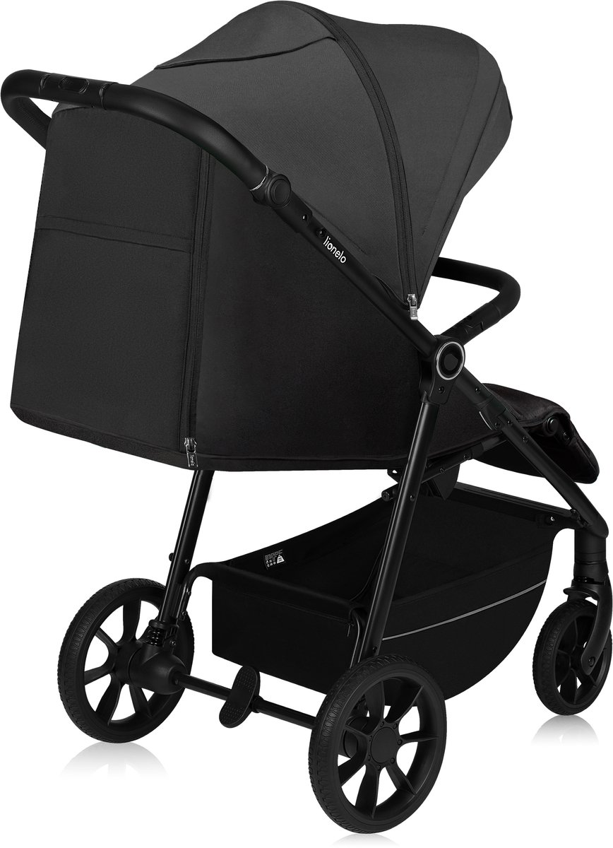 Lionelo Mira - Kinderwagen - Wandelwagen - Voor Kinderen tot 22 kg - Voorwielen 360° - Verstelbare Rugleuning & Handgreep - Waterdichte XXL Luifel met UPF50+ - 5-Puntsgordel - Grote Off-Road Wielen - Volledige Schokdemping - Compact Opvouwbaar – foto 3