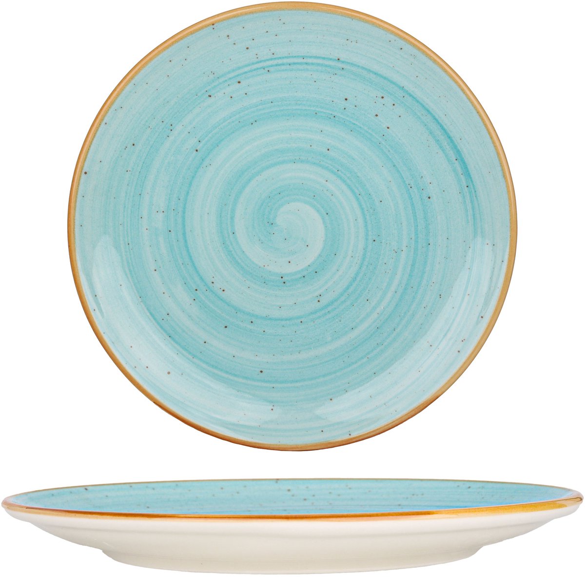 Bonna Dessertbord - Aqua - Porselein - 21 cm - set van 6