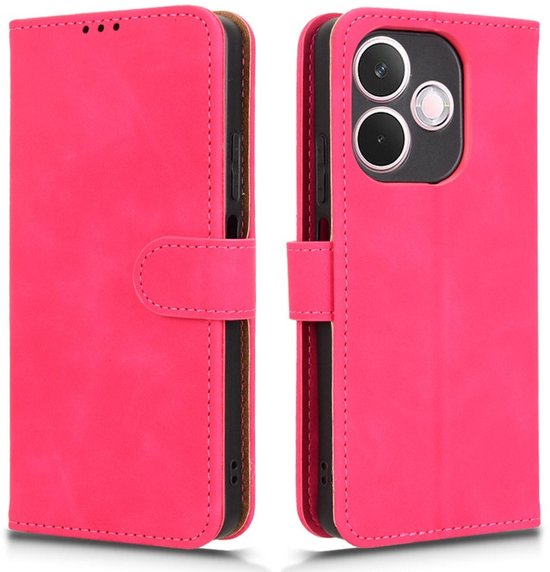 Coverup Hoesje - Geschikt voor OPPO A5 Pro 5G Hoesje - Coverup Book Case - Pink