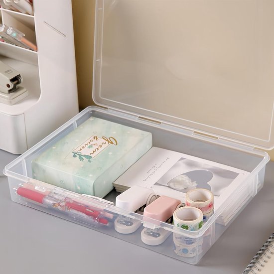 DILWE Boîtes De Rangement Avec Couvercles 2 Pcs Transparent 14 L