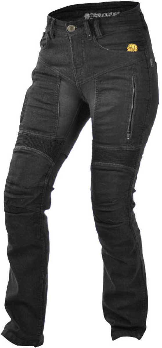 Trilobite 661 Parado Regular Fit Dames Long Zwart Level 2 Motorjeans - Broek