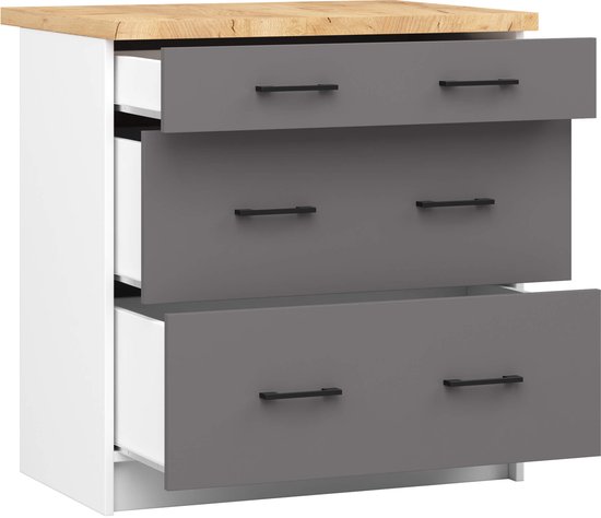 Oliwia Staande Keukenkast S60 B60cm Mat Wit Met Blad