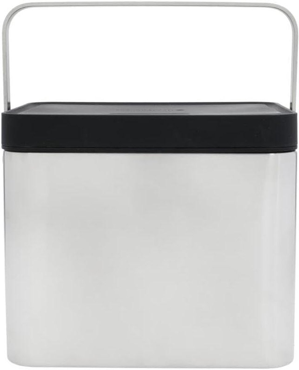Antimicrobiële compostbak van roestvrij staal 26 l met mouwen - Zilver, eenheidsmaat - MasterClass