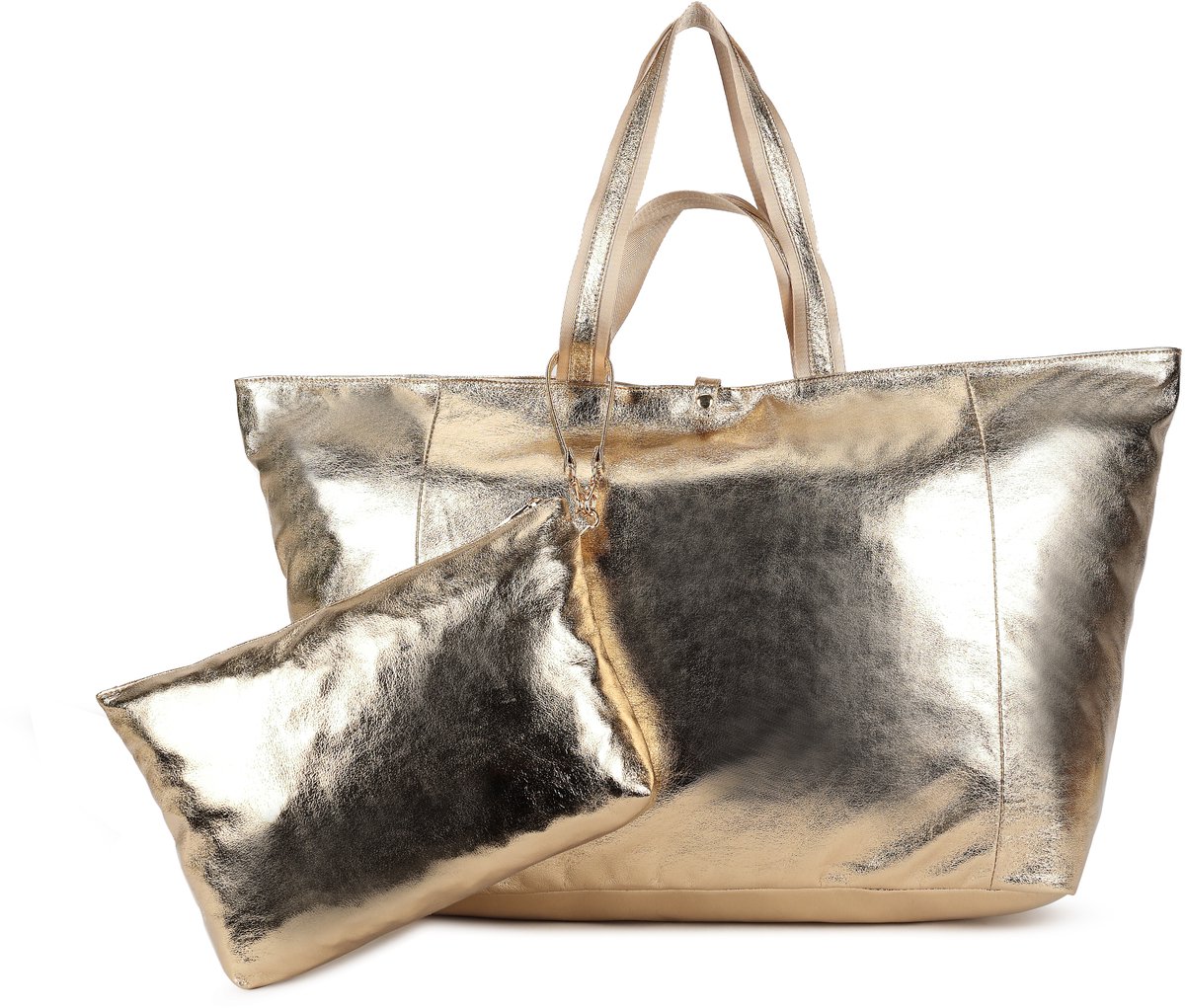 Giuliano kunstlederen handtas Patricia - Metallic - Goud - Met binnentas