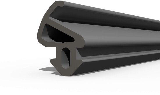 DQ-PP Deurafdichting, wit, 40 meter, technisch rubber, STD-05, sponningbreedte: 12 mm. Groefbreedte: 4 mm. Afdichting voor kamerdeur, rubberen afdichting, afdichtingsband, kozijnafdichting, afdichtingsprofiel, houten deur
