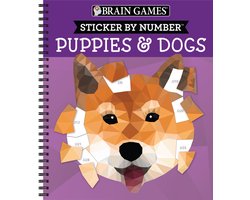 Brain Games - Sticker by Number- Brain Games - Sticker by Number: Puppies & Dogs - 2 Books in 1 (42 Images to Sticker)