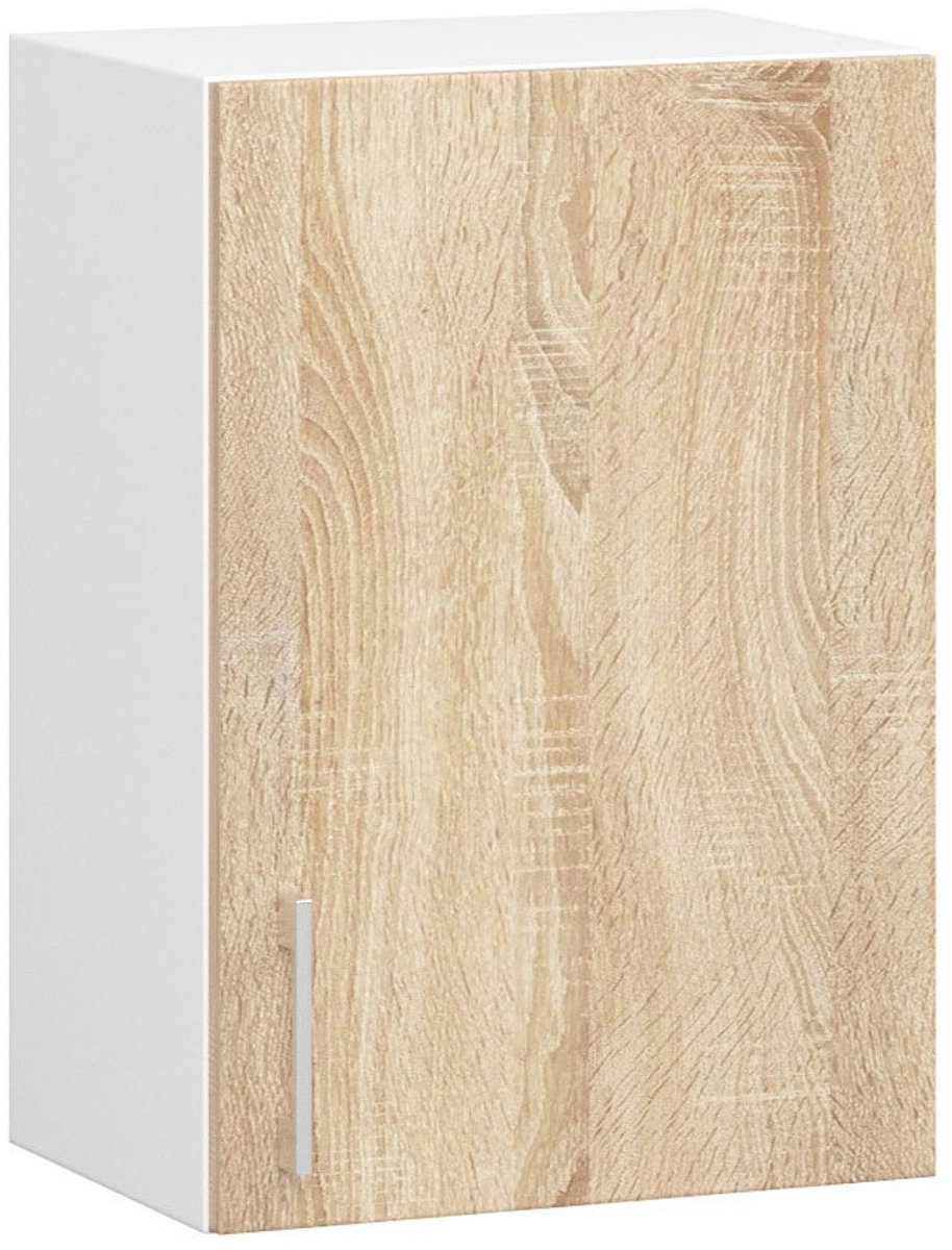 Keukenkast modulaire LIMA W40 met 1 Deur / Hangkast / Bovenkast / AKORD Furniture Factory / Wit - Sonoma Eik / 40 x 58 x 30,5 cm