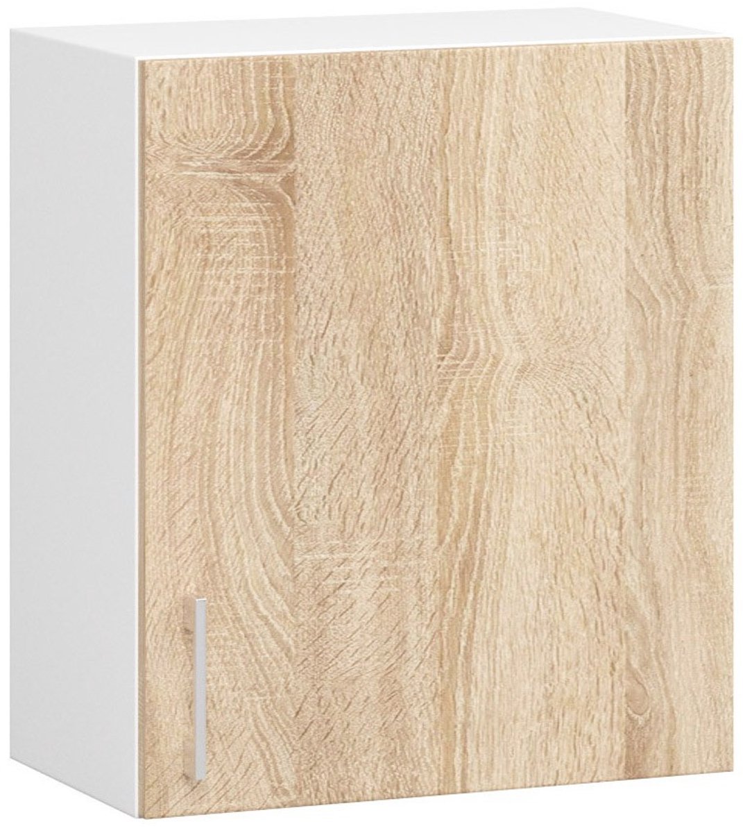 Keukenkast modulaire LIMA W50 met 1 Deur / Hangkast / Bovenkast / AKORD Furniture Factory / Wit - Sonoma Eik / 50 x 58 x 30,5 cm