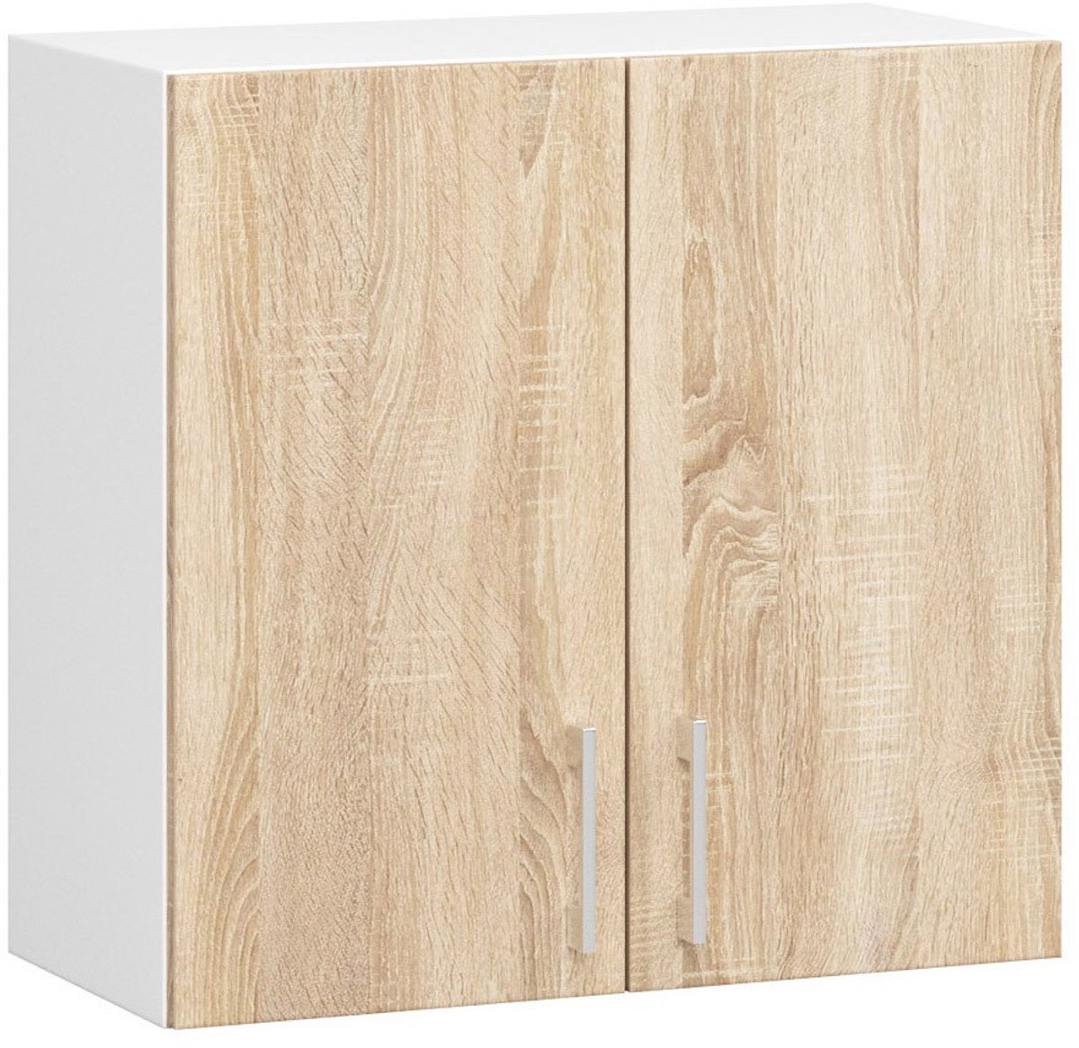 Keukenkast modulaire LIMA W60 met 2 Deuren / Hangkast / Bovenkast / AKORD Furniture Factory / Wit - Sonoma Eik / 60 x 58 x 30,5 cm