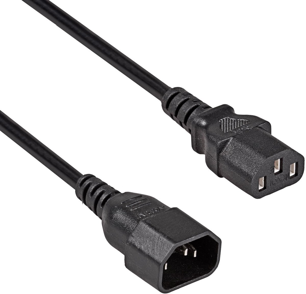 Akyga Stroom Aansluitkabel [1x Apparaatstekker, male C14 - 1x Apparaatstekker, female C13 10A] 3 m Zwart