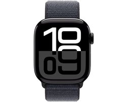 Apple Watch Series 10 - Wifi - 42mm - Zwarte Aluminium Case met Ink Geweven Sportbandje Apple Watch Series 10 - Wifi - 42mm - Zwarte Aluminium Case met Ink Geweven Sportbandje