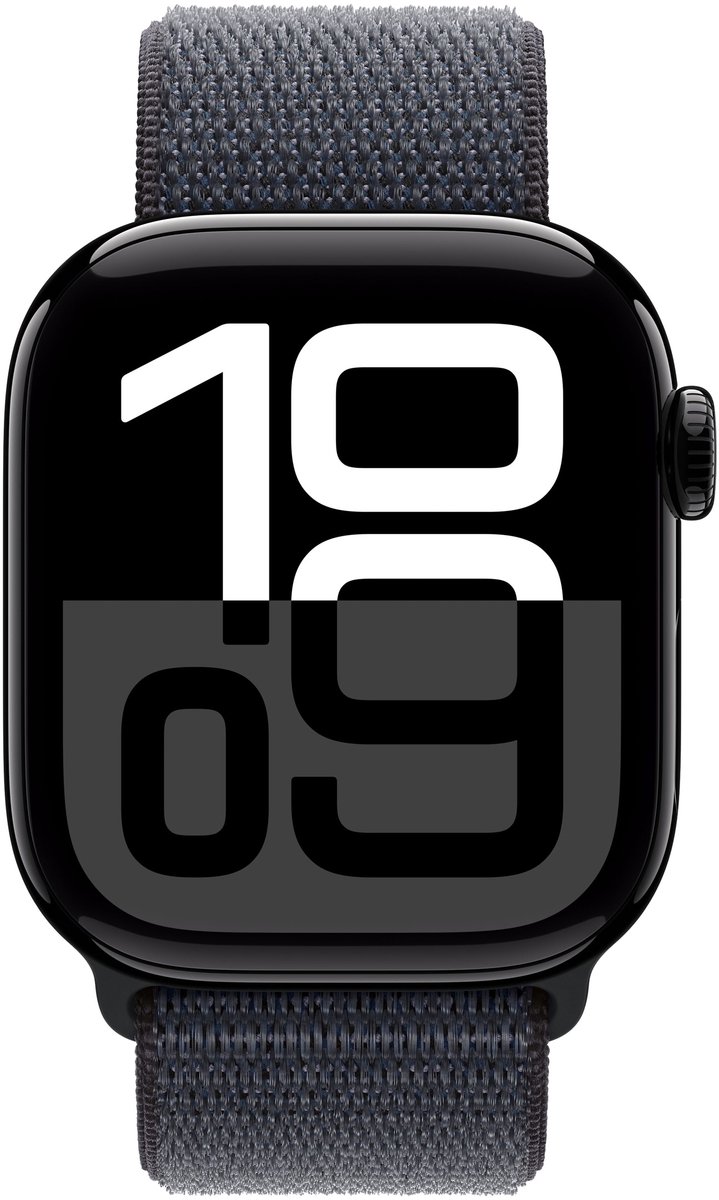 Apple Watch Series 10 42mm Zwart Sport Loop