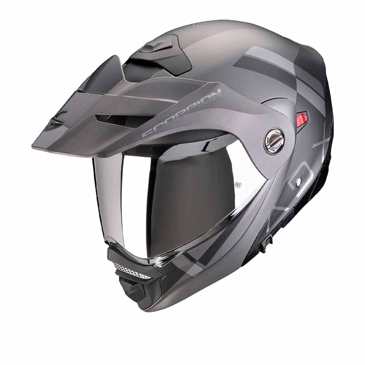 Scorpion ADX-2 Galane Mat Zwart Zilver Adventure helm - Helm