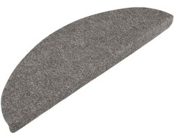 The Living Store Trapmatten zelfklevend 20 st 65x22,5x3,5 cm grijs - Trapmatten - Loopmatten - Trappen Bekleden - Anti Slip Matten - Tapijt Treden