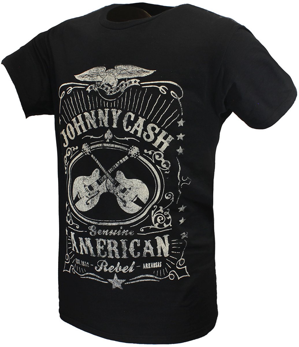 Johnny Cash American Rebel T-Shirt - Officiële Merchandise - L