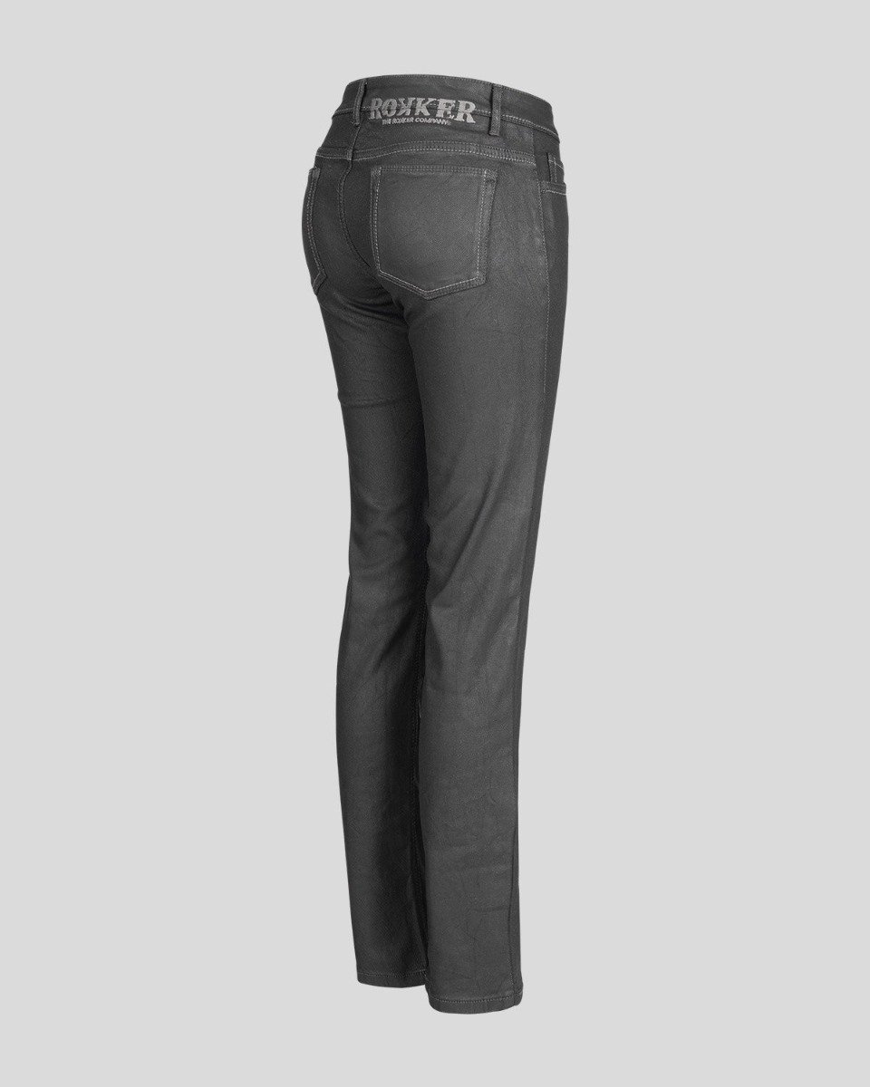 ROKKER Rokkertech Mid Straight Dames Zwart Motorjeans - Broek