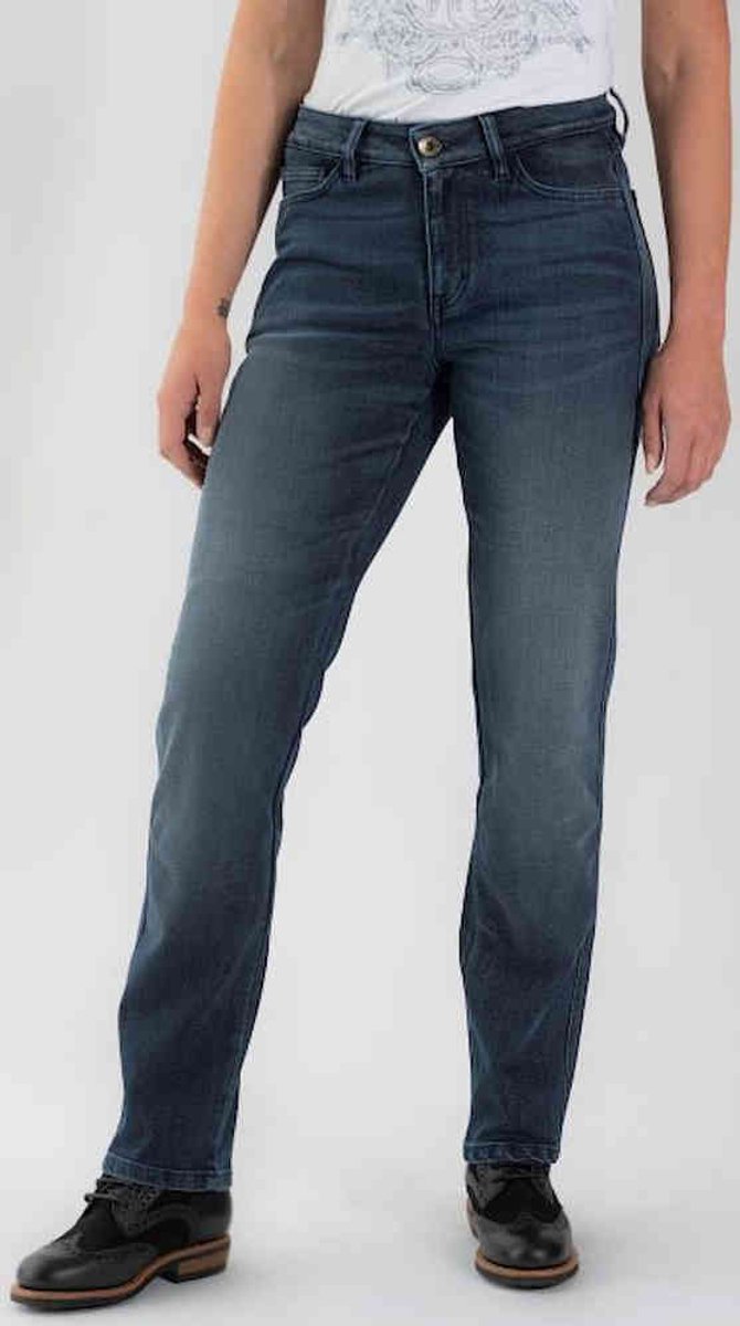 ROKKER Rokkertech Mid Straight Dames Blauw Motorjeans - Broek