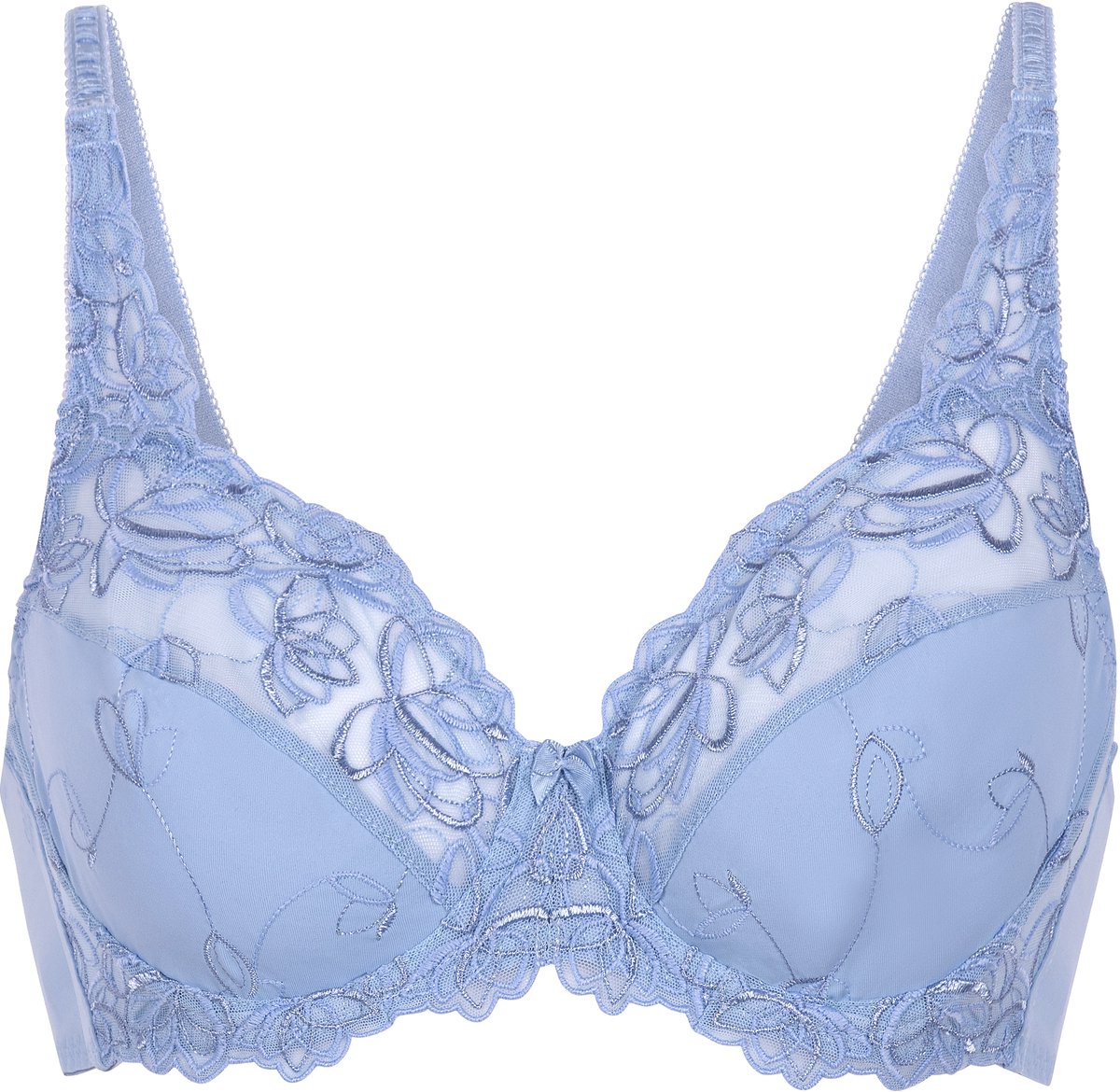 Hunkemöller Dames Lingerie Niet-voorgevormde beugel bh Diva - Blauw Lichtblauw