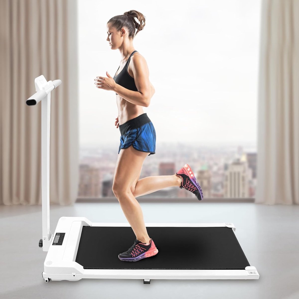 Loopbanden Voor Thuis - Loopband Inklapbaar - Opvouwbare Loopband Voor Thuis - Walking Pad Treadmill - Inklapbare Wandelband - Opvouwbaar En Stil - Vering En Demping - Fitness - Dunne En Lichteloopband Voor Thuis - Geen Montage Vereist