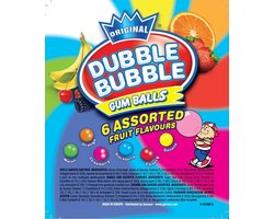 Kauwgomballen ca. 200 stuks - 2 kg - bulkverpakking - 6 verschillende smaken - assorti verpakking - gum geschikt voor kauwgomballen automaat
