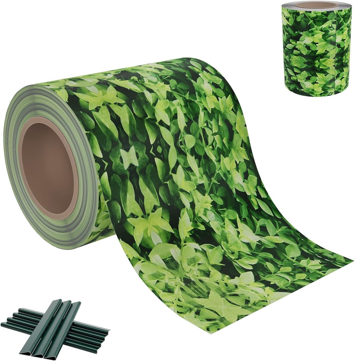 Aufun Groen Blad PVC Privacy Strip 35m Dubbel Draadgaas Schutting, Schutting Privacy Scherm, Tuinafscheiding, Privacy Scherm, Schuttingfolie Voor Tuin