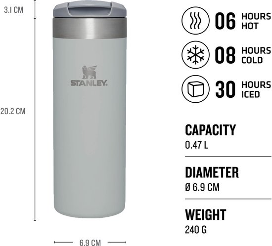 Thermosbeker Stanley The AeroLight Transit Ash 0,47L | Outdoorsupply