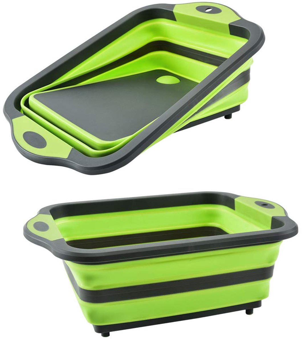 Unyqoos ® Opvouwbare en Multifunctionele Snijplank met Geïntegreerde Zeef voor Keuken en Outdoor Gebruik