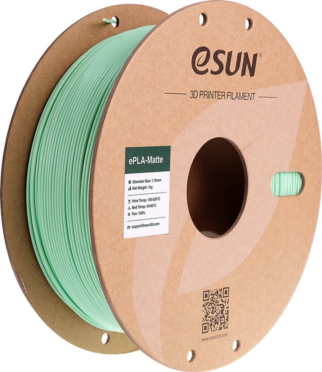 eSun ePLA-Matte Mintgroen / Mint green - 1 kg - 1.75 mm - 3D printer en 3D pen filament