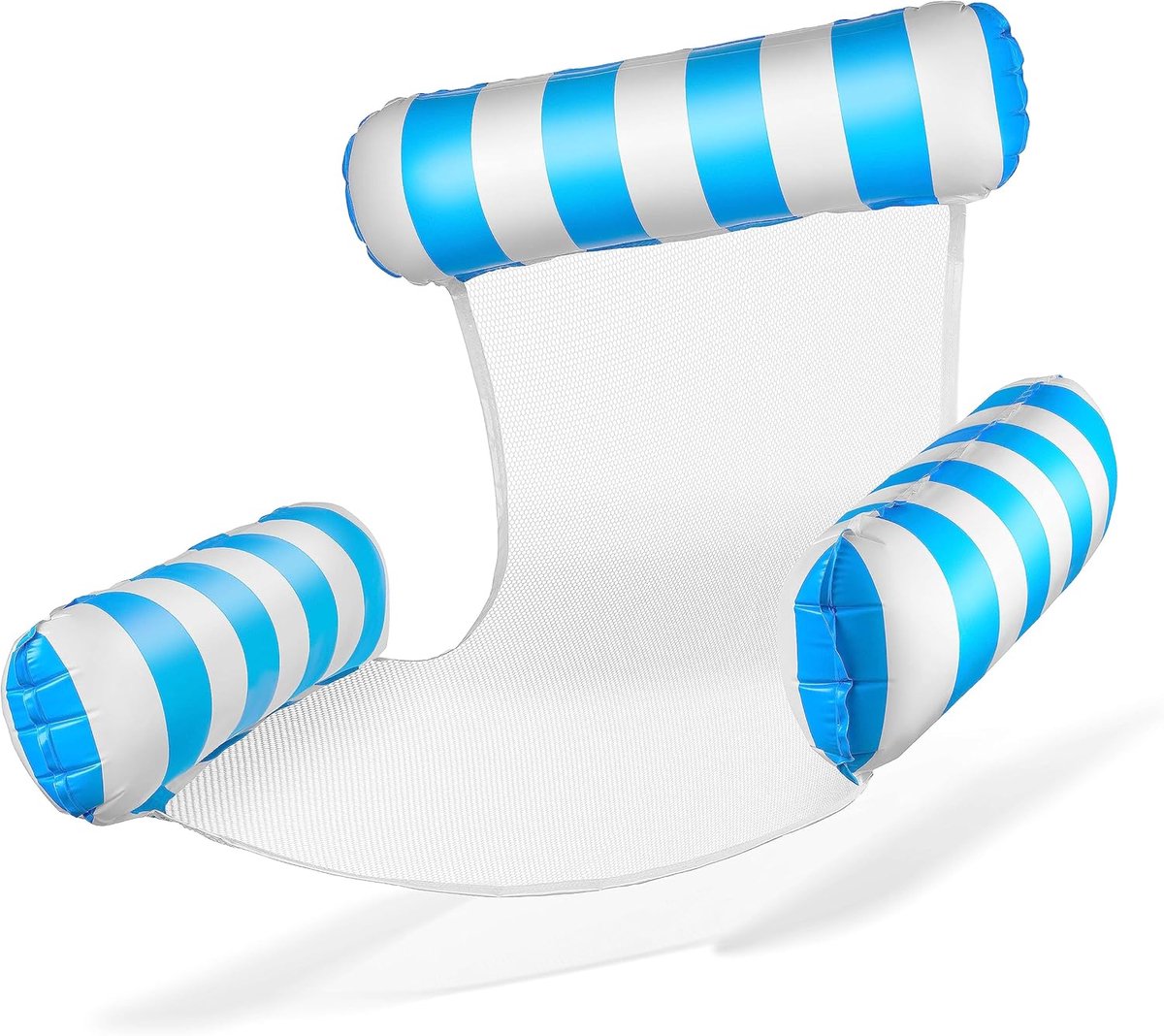Opblaasbare Luchtmatras voor Zwembad - Ergonomische Waterstoel met Rugleuning en Armleuningen