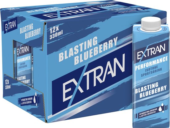 Extran - Sportdrank - Performance - blasting-blueberry - 12 x 0,33l