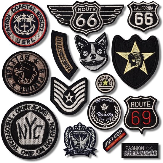 Lot de 14 patchs autocollants de dessin animé à repasser ou à coudre - Patchs de Décoration de Vêtements DIY , patchs thermocollants, patchs appliqués brodés amusants pour vêtements, jeans, pantalons, vestes, chaussures, sacs à dos