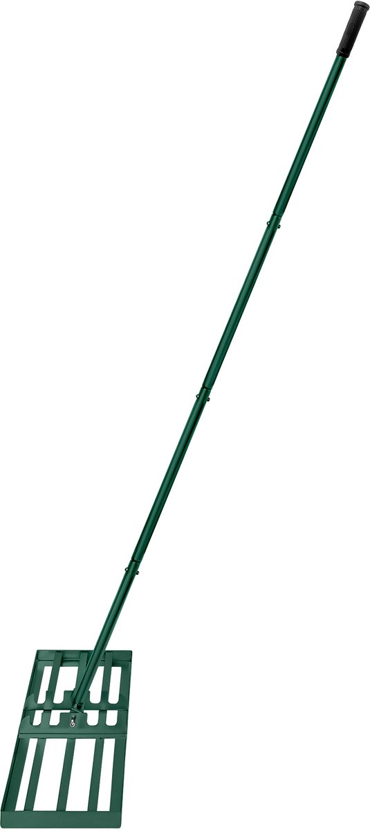 Aufun gras egaliseer rake leveling rake golf profi roestvrij staal nivellering hark met verstelbare steel voor golfbaan, tuin en hof (25×75 cm, groen) van Aufun — afbeelding 2