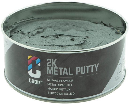 CROP 2K Mastic Métal 750 ml - Pour Métal • Acier • Aluminium • Fer - Mastic pour voiture - Grijs - Avec durcisseur