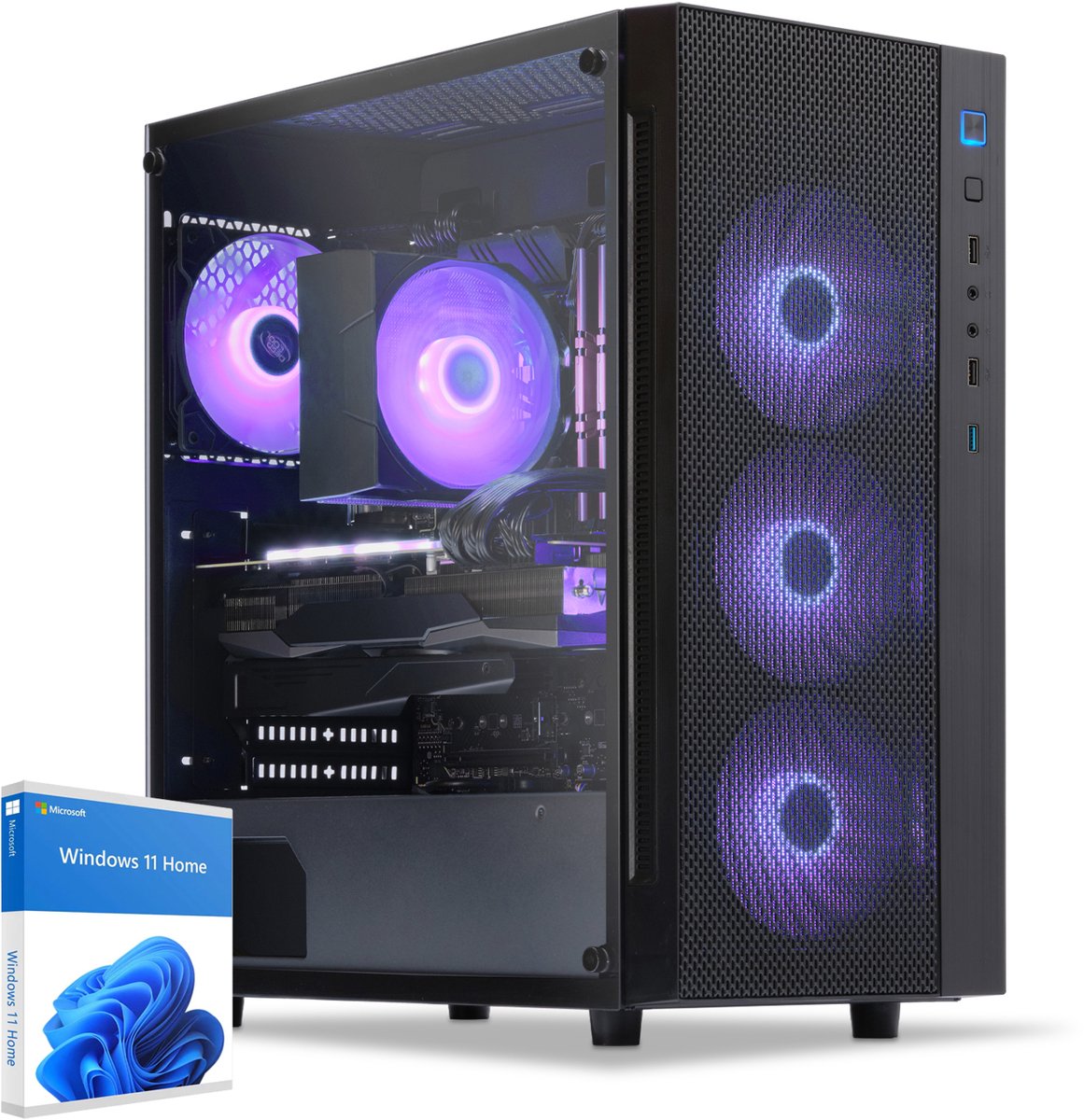Sedatech Advanced Gaming PC ATX • AMD Ryzen 7 9800X3D 8x 4.7GHz • Geforce RTX4060Ti • 32Gb DDR5 • 2Tb SSD M.2 • WiFi • Bluetooth, USB C • Windows 11 • Desktop computer