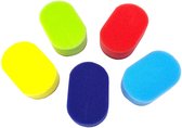 Rojafit Bad- en Douche Spons - Voordeelset 4 Stuks!! - 4 verschillende Kleuren - Afmeting: 14 cm x 8,5 cm x 4 cm.
