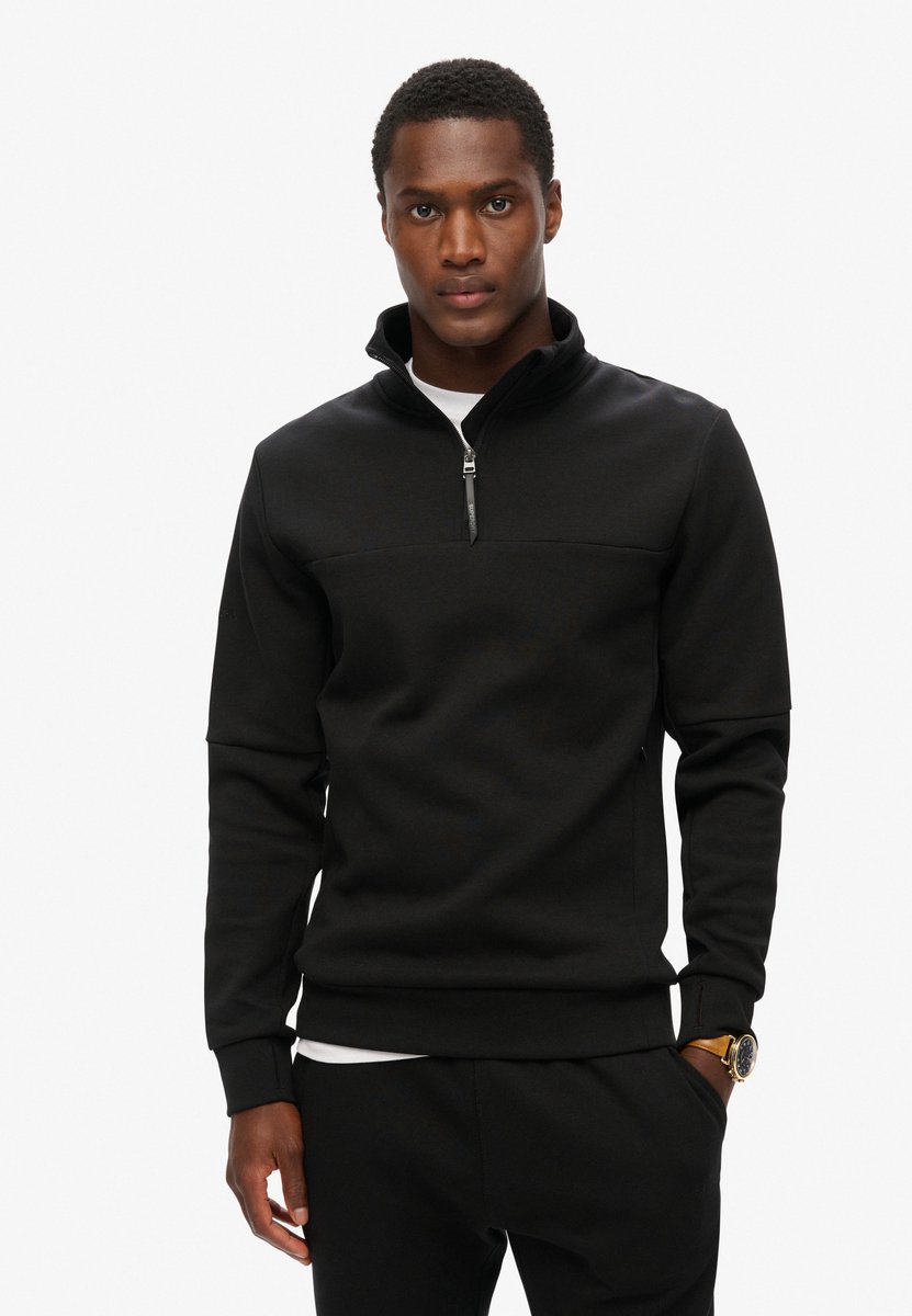 Superdry Tech Half Zip Sweater Heren Zwart